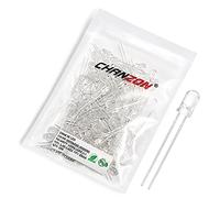 Chanzon 100 piezas de 5mm de rayos infrarrojos IR 850nm emisor de luces diodo LED (lente redonda transparente transparente DC 1.4V-1.6V 20mA) Componentes electrónicos diodos emisores luz indicadora