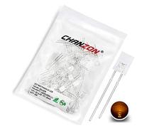 Chanzon 100 piezas luces de diodo LED amarillo 2x5x7 (lente cuadrada transparente transparente DC 2V 20mA) Bombilla de iluminación Lámparas Componentes electrónicos Diodos emisores de luz indicadora