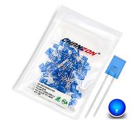 Chanzon 100 piezas luces diodo LED azul difuso 2x5x7 (lente azul de color esmerilado cuadrado DC 3V 20mA) Lámparas de iluminación Componentes electrónicos Diodos emisores de luz indicadora