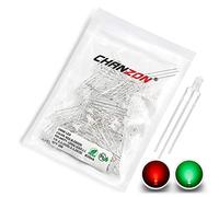 Chanzon 100 Piezas luces diodo LED difuso rojo y verde de 3mm cátodo común (bicolor redondo mate) Componentes electrónicos Diodos emisores de luz indicadora