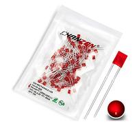 Chanzon 100 piezas luces diodo LED rojo difuso 2x3x4 (lente roja cuadrada DC 2V 20mA) Lámparas de iluminación Componentes electrónicos Diodos emisores de luz indicadora