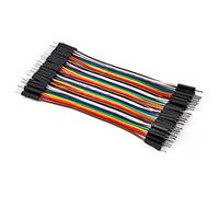 Chanzon 40 piezas 10 cm Macho a Macho Cavetti Jumper Wire Dupont Cable Line Conector Cinta de 40 pines Sin soldadura para Arduino Raspberry pi Placa de pruebas electrónica Protoboard PCB Board