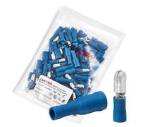 Chanzon 80 conectores tipo bala con certificación UL, terminales de cobre puro calibre 16-14 AWG, conector de empalme de cable de PVC totalmente aislado, 40 piezas macho + 40 piezas hembra