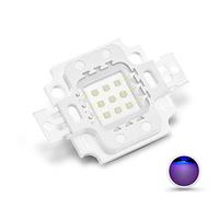 Chanzon Chip LED de alta potencia 10W Púrpura ultravioleta (UV 365nm/900mA/DC 9V-11V/10 Watt) SMD COB Componentes emisores de luz Diodo 10 W Bombilla Perlas de lámpara Iluminación de DIY