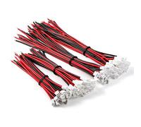 Chanzon JST PH2.0 (10cm+15cm) Kit Conector 2pin 15 Pares 10cm + 15 Pares 15cm Macho Hembra 2 Pin Micro JST-PH 2.0 mm para Terminal de Batería Led Cable de Extensión Mini Adaptador Enchufe 2p PH2.0mm