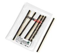 Chanzon Pin Header 40 Pines x 5 Piezas Pines de Cabezales Hembra Derecho Unica Fila Pasadores Redondos Chapado en Oro Paso de 2,54 mm 0,1 Pulgada para PCB Arduino Gpio Conector máquina