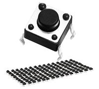 Chanzon SPST Interruptor de Boton Momentaneo Tactil 6x6x5mm 150Pcs (TS-D001) 4 Pin pulsador táctil interruptor Micro momentáneo Tact Para placa Arduino Breadboard PCB electrónica