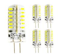 Chao Zan 4W G4 LED Bombillas,Ángulo de haz de 360 °,400 Lúmenes Bombillas de iluminación,DC 12V,No Regulable (5 Unidad, Blanco Frío)