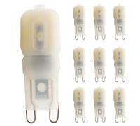 Chao Zan Bombilla LED G9,2,5 W,Ángulo de Haz 360°,No regulables,Sin parpadeo AC 220V Bombillas de Ahorro de Energía (10 Unidad, Blanco Cálido)