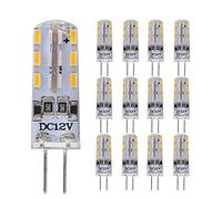 Chao Zan Bombillas LED G4, 1,5 W, 3 W, 4 W, 4,5 W, 12 V, ángulo de haz de 360°, blanco cálido 3000 K, no regulable, de silicona, paquete de 12 bombillas (CC 1,5 W)