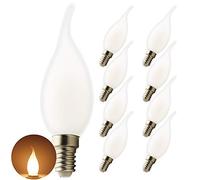 Chao Zan E14 LED 5W Bombillas, Vela Lámpara Edison Bombilla, Equivalente a 40W Incandescente, Blanco Cálido 2700-3000K, CA 220-240V, Paquete de 8