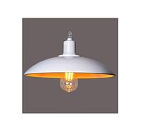 Chao Zan E27 Lámpara de Techo Moderno Industrial Estilo Colgante de Luz, Restaurante, Dormitorio, Comedor, Cocina Metal Pantalla Iluminación Colgante, Blanco