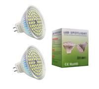 Chao Zan MR16 LED Blanco frío LED GU5.3 MR16 12V 3W Reemplazo 40W 35W 20W Lámpara halógena AC DC12V Sin parpadeo GX5.3 6000K Alto índice de reproducción cromática 80+ Ra 300lm 120° (2PCS)