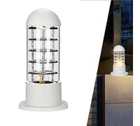 Chao Zan Retro Lámpara de Sobremuro para Exteriores,Impermeable Luces de Pedestal Camino Luces Poste Aluminio Farola de Exterior E27 Jardín metal Patio Paredes Porche Terraza villa puerta balcón (C)