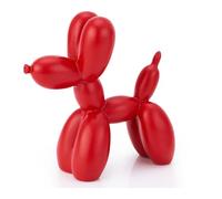 CHAOHAOKE Globo de perro estatua decorativa de 10,16 cm, globo rojo, escultura animal, pequeño nick nacks para estantes, pequeña decoración e tica para escritorio, más linda