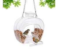CHAOHAOKE Pajarera con ventana transparente con percha | Permite una visión clara de los pájaros que alimenta; adecuado para pinzones, herrerillos y periquitos; ideal para balcón y