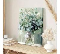 CHAOJIART Lienzo decorativo con póster de eucalipto. Este moderno estampado floral es perfecto para decorar tu sala de estar, dormitorio y hogar (70 x 100 cm, sin marco).