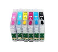 CHAOJIEOZ Cartucho de Tinta Recargable T0801 - T0806 for Stylus Photo P50 PX630 PX650 PX660 PX700W PX701W PX720WD PX730WD
