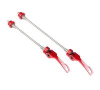 CHAOMIN Juego de brochetas de liberación rápida for Bicicleta, 1 par, Ligeras, de Aluminio anodizado, en Negro, Azul, Dorado y Rojo(Red)