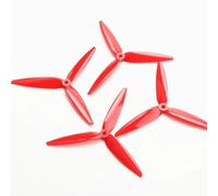 ChaonGhemieux 2 Pairs 7 Inch 7040 Tri-Blade PC Propeller CW CCW 2Pairs for 7/8 Inch FPV RC Drone(Red)