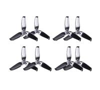 ChaonGhemieux Hélice de 3 paletas de 2,5 Pulgadas 2540 2,5x4 con Orificio de 1,5 mm, 4 Pares CW CCW for Dron Estilo Libre GEMFAN Flash FPV(Clear)