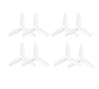 ChaonGhemieux Hélice de 3 paletas de 2,5 Pulgadas 2540 2,5x4 con Orificio de 1,5 mm, 4 Pares CW CCW for Dron Estilo Libre GEMFAN Flash FPV(White)