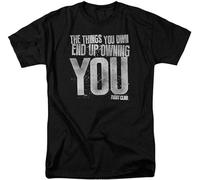 CHAOOFANG Fight Club Owning You Movie Retro T-Shirt Mens Unisex Black Tees