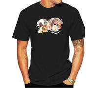 CHAOOFANG Fruits Basket Zo@di@AC Animals Rice Ball T Shirt Fruits Basket Shigure Yuki Kyo Tohru Momiji Hatori Dog Black Men's