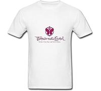 CHAOOFANG Ideas Men's Tomorrowland Music Festival T Shirts White Men's