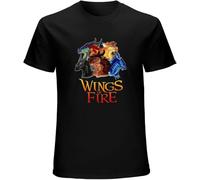 CHAOOFANG Wings of Fire T-Shirt Mens Unisex Black Tees