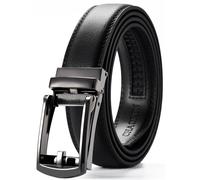 CHAOREN Cinturón de Cuero con Trinquete Para Hombre de, Cinturón de Cuero Automático Para Hombre de 32 mm Para Negocios y Formales, Cinturón de Traje de Vestir sin Agujeros