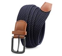 CHAOREN Cinturon Elastico Hombre, Cinturones Hombre de Tela Tejida, Cinto Homem de Golf Informal 35mm, Azul, 115cm(talla 95-105cm/36-39)