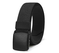 CHAOREN Cinturon Tactico Hombre, Cinturones Elastico Negro, cinto homem de trabajo Hebilla de Plástico, Aprobada para Aeropuerto 38mm