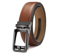 CHAOREN Cinturones Hombre, Cinturón Hombre Cuero, Hebilla Automatico Ajustable, Cinturones Trinquete para Vestir Pantalones de Traje