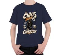 Chaos Built My Character Streetwear Japan Y2K - Camiseta infantil, azul