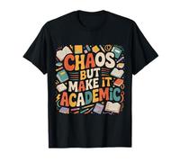 Chaos But Make It Academic Estrés Nerd estudiantil - Camiseta
