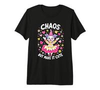 Chaos But Make It Cute Girlfriend Cara De Payaso Clowngirl Camiseta Premium