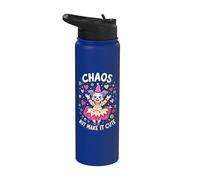 Chaos But Make It Cute Girlfriend Cara De Payaso Clowngirl Stainless Steel Insulated Water Bottle