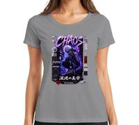 Chaos Embrace the Disorder Techwear Japan Y2K - Camiseta para mujer, gris, XXL