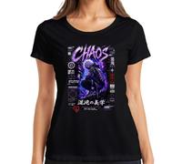 Chaos Embrace the Disorder Techwear Japan Y2K - Camiseta para mujer, Negro , XL