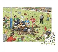 Chaos en el Partido del Club de Rugby Puzzle De Madera Impermeable Puzzles De 1000 Piezas para Adultos Colorido Rompecabezas Juegos Desafiantes