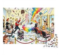 Chaos en el preparativo de la Boda en el salón de Belleza Puzzle De Madera Impermeable DIY Puzzles De 1000 Piezas para Adultos Imposible Rompecabezas Juegos Desafiantes