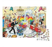 Chaos en el preparativo de la Boda en el salón de Belleza Puzzle De Madera Impermeable DIY Puzzles De 1000 Piezas Regalos para Adultos Imposible Rompecabezas Juegos Desafiantes