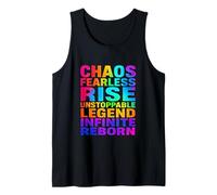 Chaos Fearless Rise Unstoppable Legend Infinite Reborn Gift Camiseta sin Mangas
