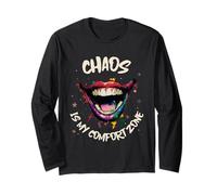 Chaos Is My Comfort Zone Funny Freak Declaración Manga Larga