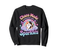 Chaos Mode Activated With Sparkles Fun Kitten Sudadera