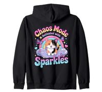 Chaos Mode Activated With Sparkles Fun Kitten Sudadera con Capucha