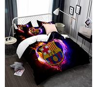 CHAOSE-ESB Equipo De Fútbol Funda Nórdica Juego De Ropa De Cama De Navidad Sin Arrugas Peso Ligero Durable + 2 Fundas De Almohada (patrón 02,(150x200cm)-Cama de 90)