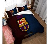 CHAOSE-ESB Juego De Funda Nórdica para Niños Equipo De Fútbol De Dibujos Animados FC Barcelona, para Niños, Niñas, Niños, Ropa De Cama Textil para El Hogar (patrón 05,(150x200cm)-Cama de 90)
