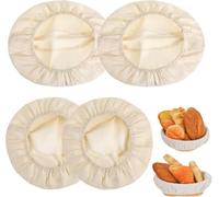 CHAOTEMAI 2 Piezas Fermentación de Pan Tela Lino Redonda 2 Piezas Tela Fermentacion Pans Ovalada 25 CM para Banetones para Pan para Pans Europeo Blando Panecillos Accesorios para Repostería